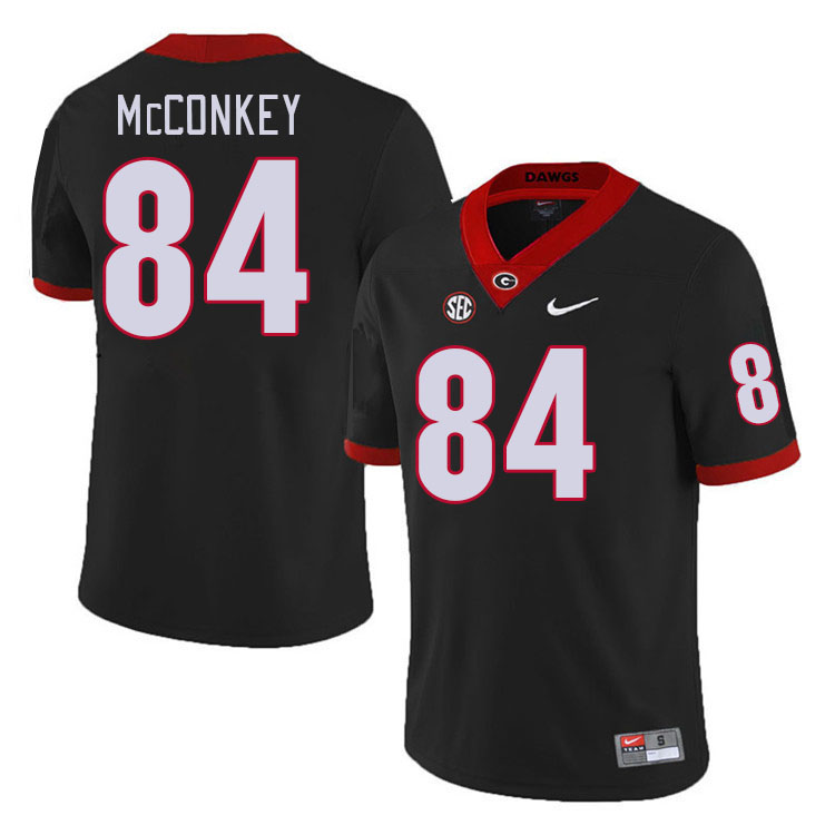 #84 Ladd McConkey Georgia Bulldogs Jerseys Football Stitched-Retro Black